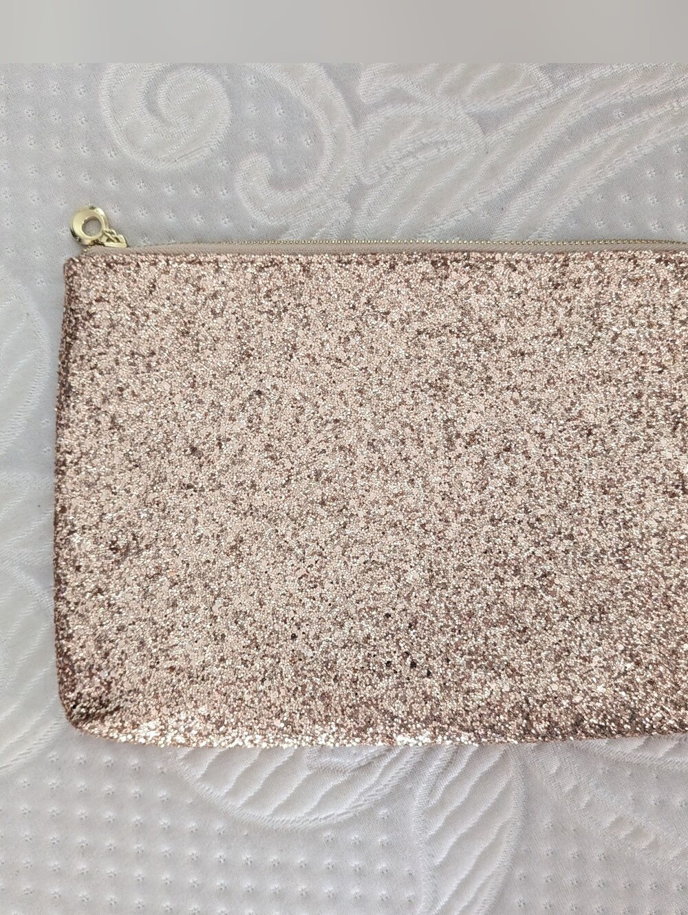 Rose Gold Glitter Purse/Cosmetic Pouch - Glam Make-up Case
